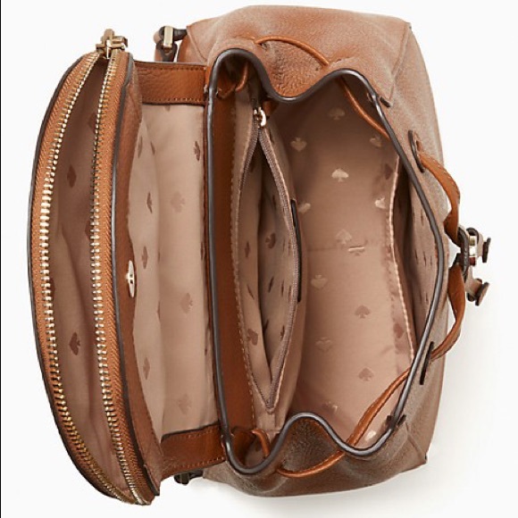 New💃Kate Spade leila flap backpack in Gingerbread - Picture 8 of 10